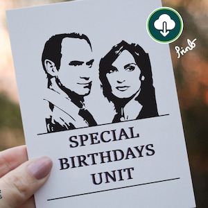 Law & Order SVU | carte d'anniversaire | Imprimable | PDF | JPG |