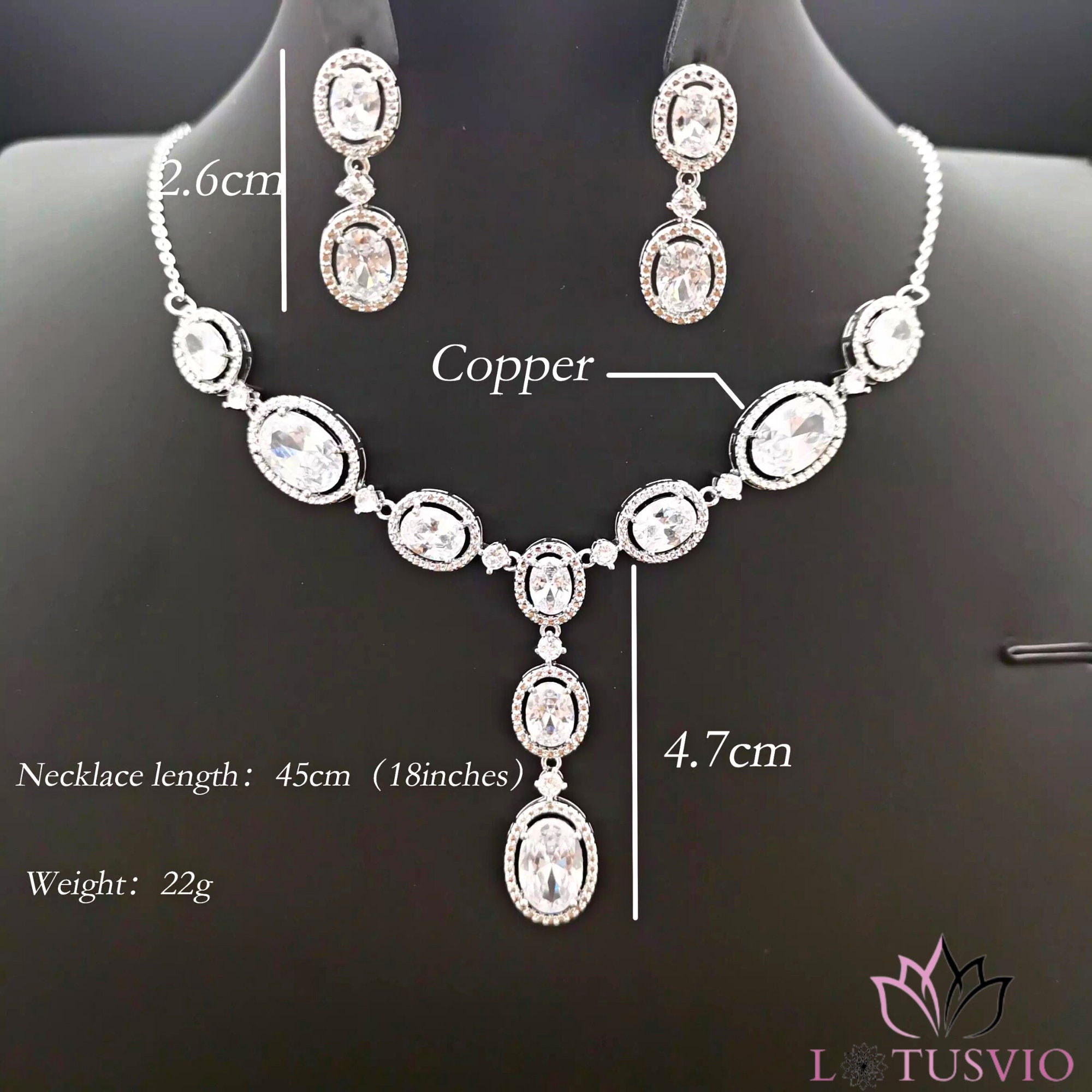 Hassy Opgetild een vuurtje stoken Luxury Swarovski Crystal Necklace Set American Diamond - Etsy