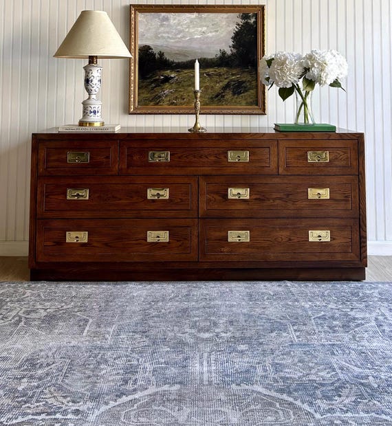 campaign dresser & Nightstand Set – Rehaus its boxy silhouette Carlyle Campaign Dresser - Ave