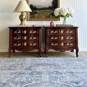 Pair of Vintage Henredon French Provincial Nightstands - Free Shipping