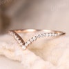 Marquise Shaped Emerald Curved Wedding Band Unique Moissanite Curved ...