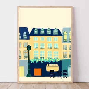 Paris Art Print | DIGITAL DOWNLOAD | PRINTABLE Wall Art | Travel Poster | Parisian Poster | France Paris Decor | Housewarming | Paris Houses