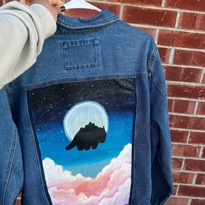 Custom Handpainted Jean Jacket/Handpainted Jacket/Custom Jean Jacket