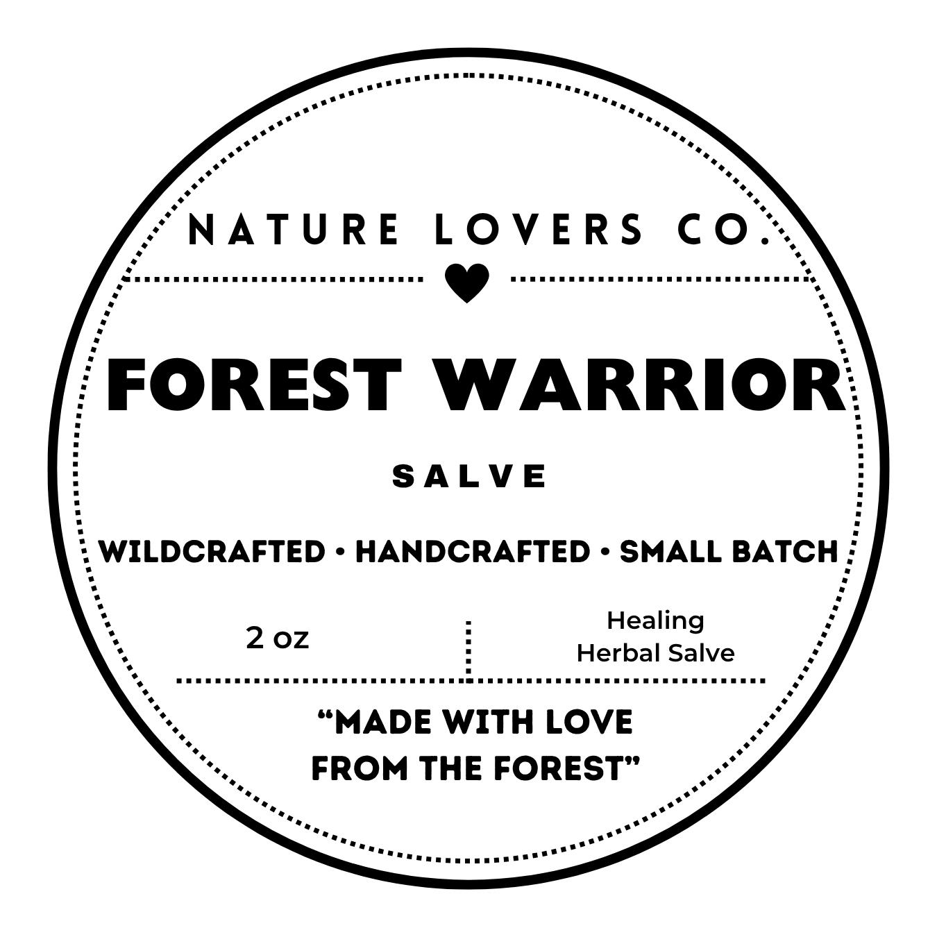 Forest Warrior Salve - Wildcrafted Botanical Blend, Infused Pine Resin, Grass-fed Beef Tallow, Natural Skincare,  Herbal Salve, Handmade
