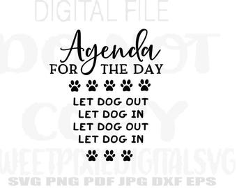 Hundagenda SVG. Rolig hunddagenda SVG. Hundsvg. Svg. Pdf. Jpg. Dxf. Eps. Png. Direkt digital nedladdning. Digital nedladdning. Digital fil.