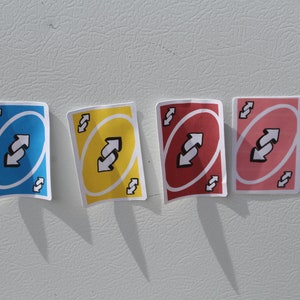 Uno Reverse Card Glossy 5pcs Stickers For Bumper Car Cute Window