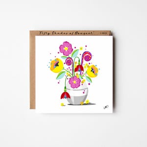 All Occasion Greetings Card,Mother’s Day Card,Bouquet of Flowers,Birthday Card for her,Thank you Card,Unique Hand Drawn Art Card
