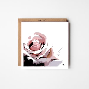 All Occasion Greeting Card,Abstract Rose,Birthday Card for her,Thank you Card,Mother’s Day Card,Unique Hand Drawn Art Card