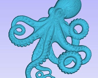 Octopus STL File 3D Modell für CNC