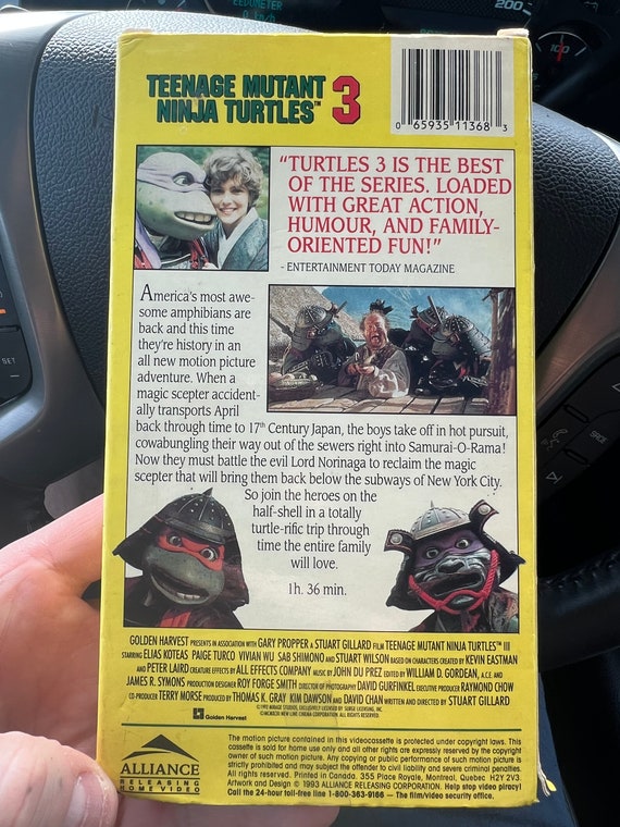Teenage Mutant Ninja Turtles 3 VHS - Etsy