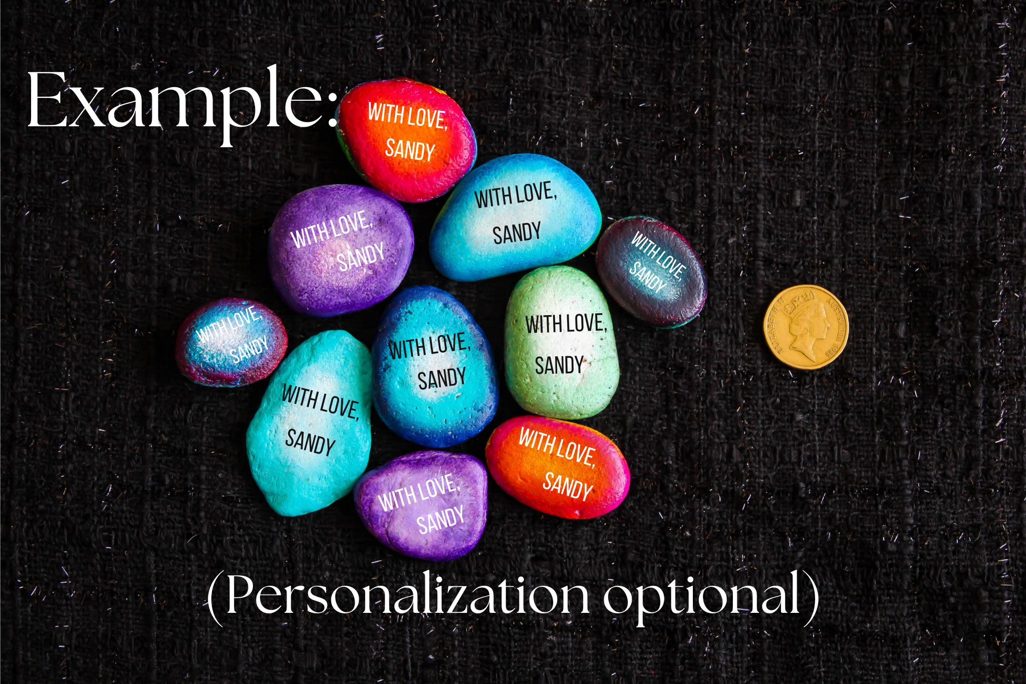 Positivity Rocks Kit Positivity Pebbles With Optional Personalization | Affirmation Rocks ...