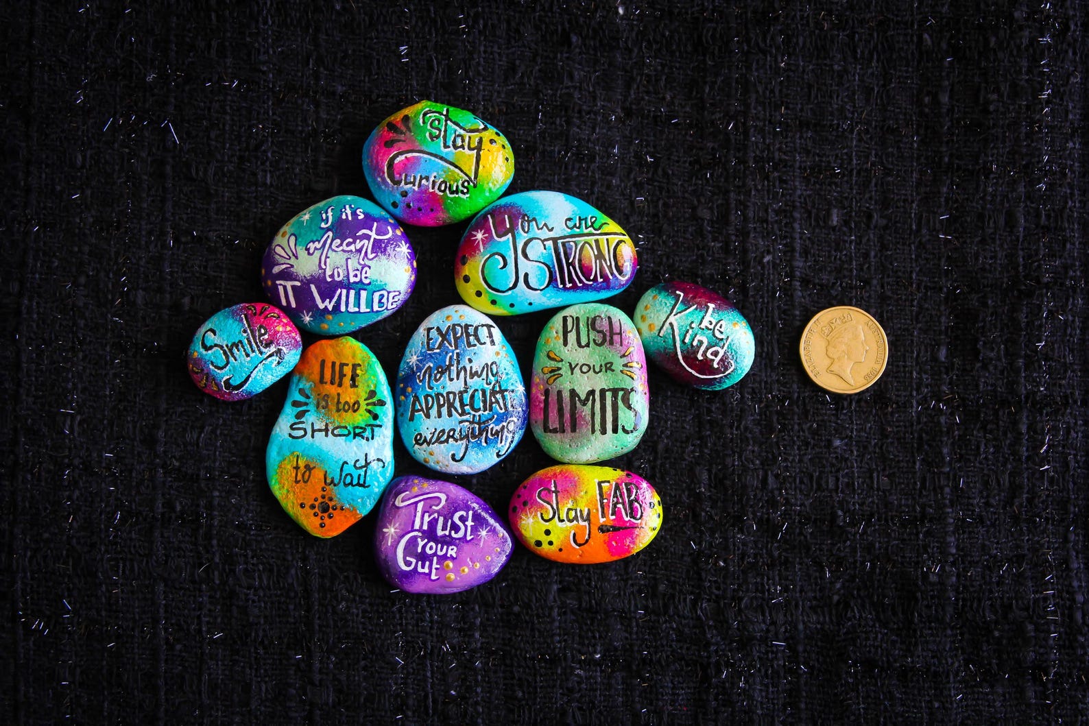 Positivity Rocks Kit Positivity Pebbles With Optional Personalization | Affirmation Rocks ...