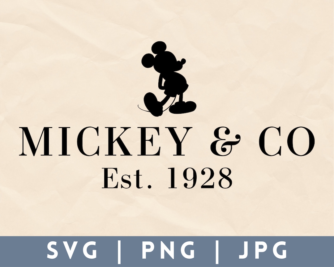Mickey and Co. Est. 1928, Svg, Png, Jpg, Cut File, Silhouette, Cricut