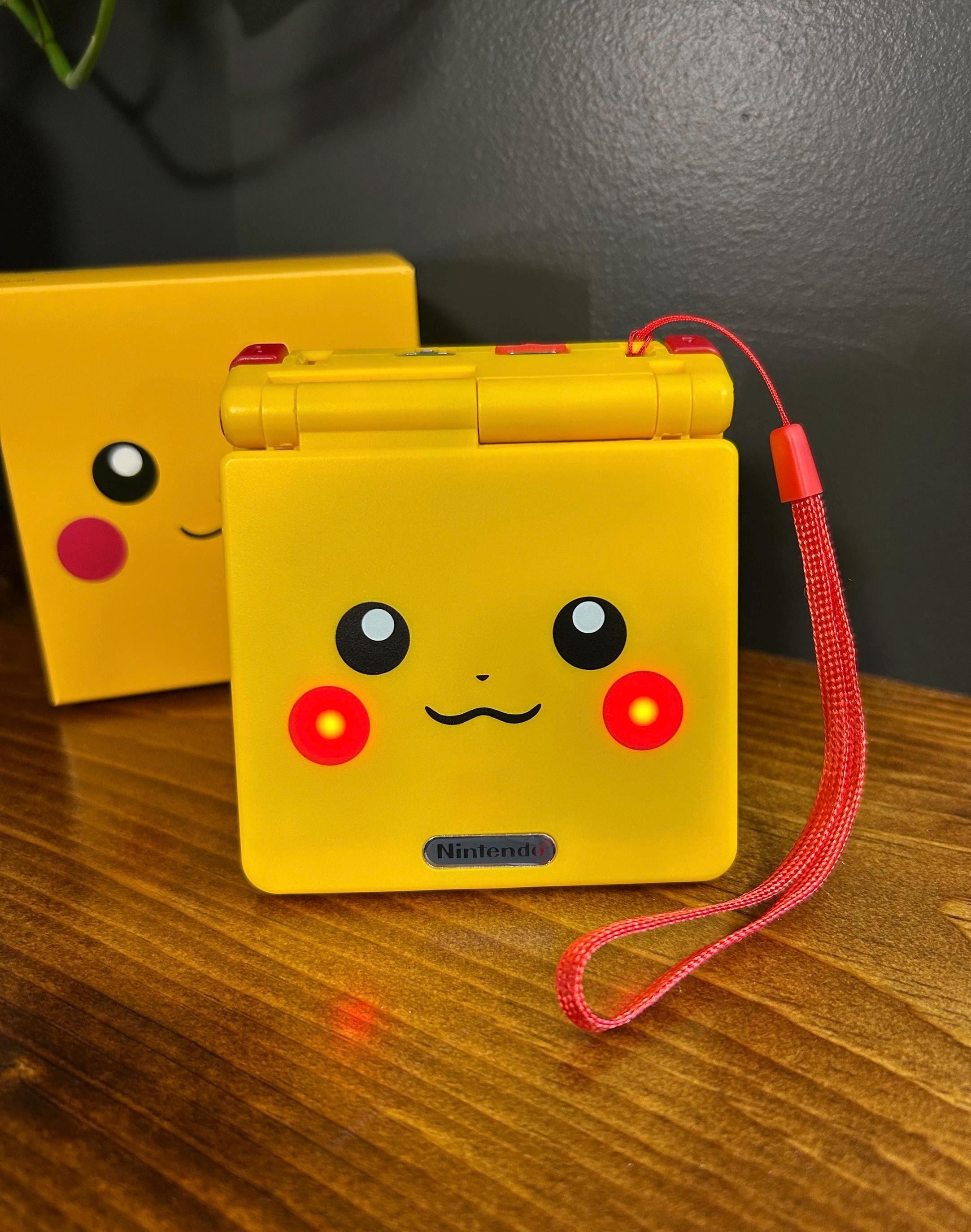 Pikachu “cheekachu” Custom Gameboy Advance SP Bundle W/ IPS Screen