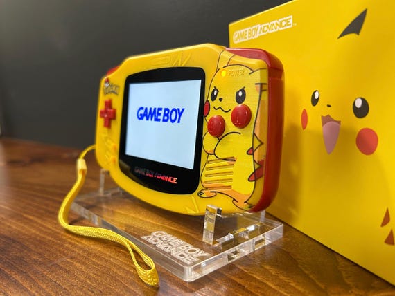 Pikachu Pokémon UV Printed Custom Game Boy Advance GBA - IPS