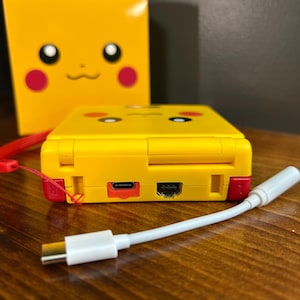 Pikachu “cheekachu” Custom Gameboy Advance SP Bundle W/ IPS Screen ...