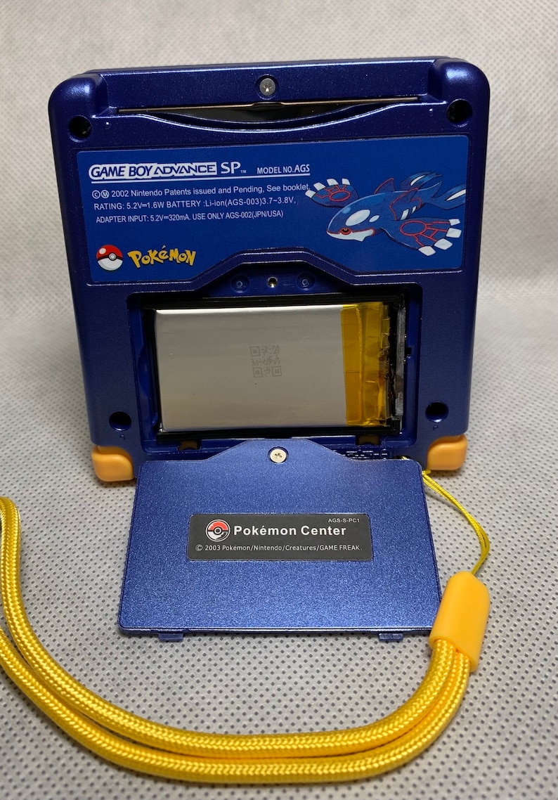 Game Boy Advance SP Édition Kyogre - Écran IPS Installé - Batterie Haute Capacité