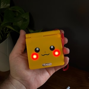 Pikachu “cheekachu” Custom Gameboy Advance SP Bundle W/ IPS Screen ...