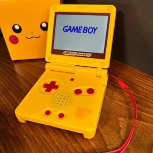 Pikachu “cheekachu” Custom Gameboy Advance SP Bundle W/ IPS Screen ...