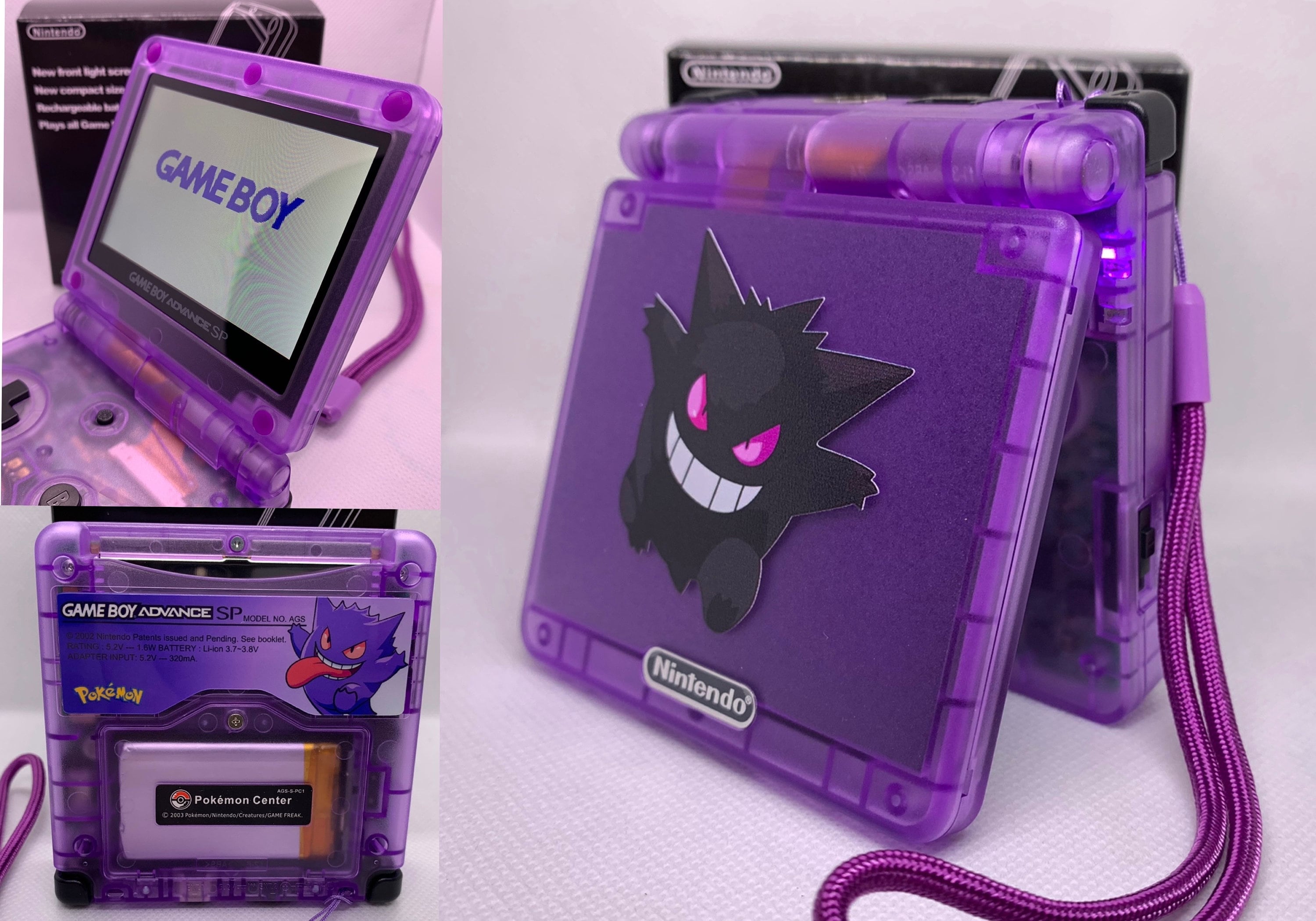 Custom Purple Gba Custom Metallic Purple White Donkey Kong GameBoy