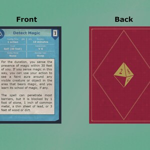 Paladin D&amp;D 5e Spell Cards | Custom Printable - Etsy