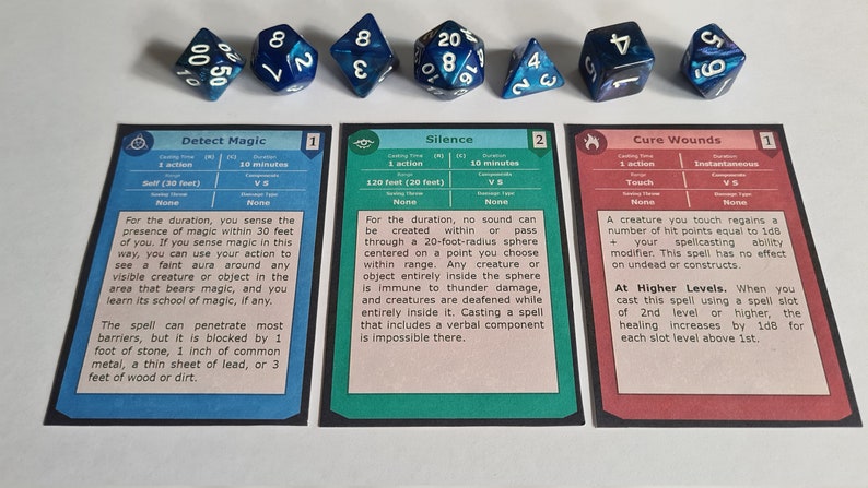 Paladin D&amp;D 5e Spell Cards | Custom Printable - Etsy