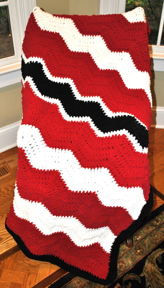Denison University.  Red, White and Black.  Handmade to order, custom design, dorm room decor, one-of-a-kind.