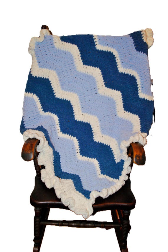 Baby Blanket - Baby Waves - handmade to order, custom made.
