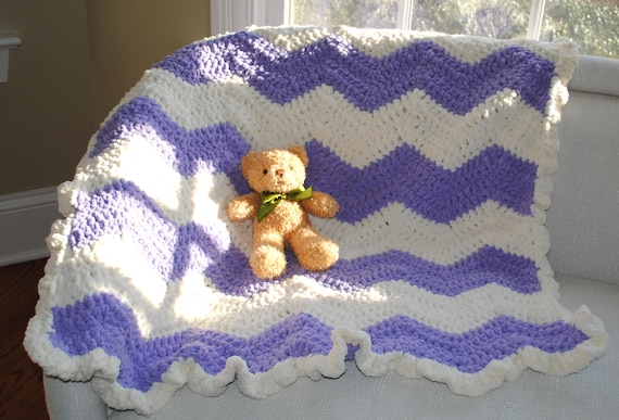 Baby Blanket - Baby Waves - handmade to order, custom made.