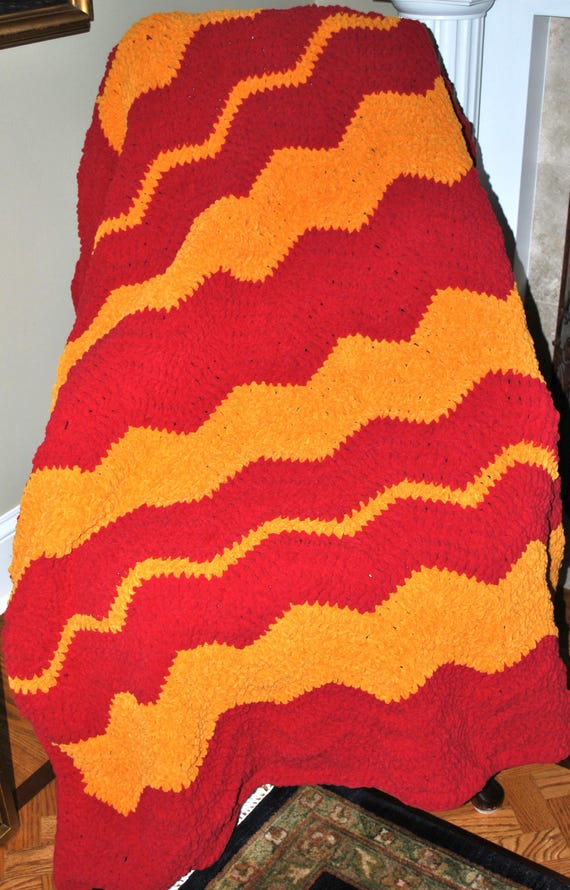 Iowa State University.  Cardinal Red and Gold.  Handmade to order, custom design, dorm room decor, one-of-a-kind.