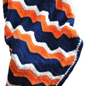 University of Illinois UIUC.  Orange and Blue.  Handmade to order, custom design, dorm room decor, one-of-a-kind.