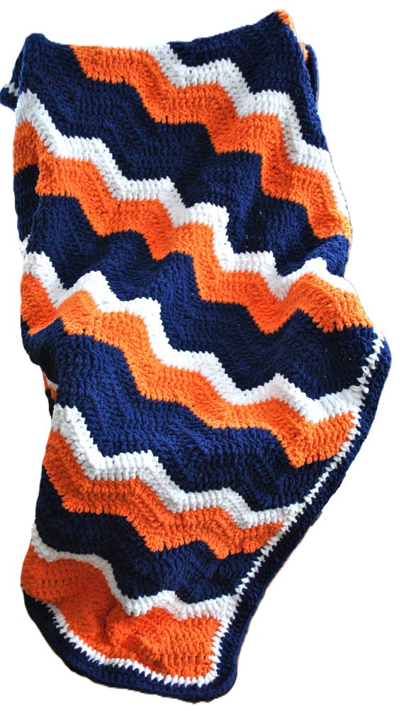 University of Illinois UIUC.  Orange and Blue.  Handmade to order, custom design, dorm room decor, one-of-a-kind.