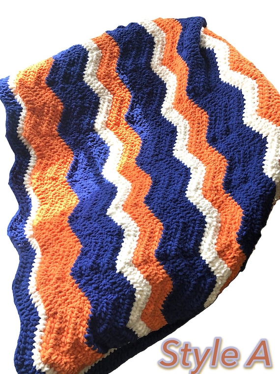 BUILD YOUR OWN Three Color Blanket.  Handmade to order, custom design, dorm room decor, one-of-a-kind.