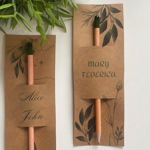 Recuerdo de lápiz plantable para invitados, lápices grabados personalizados, regalos de boda personalizados, regalos de boda para invitados, regalo de graduación, funeral