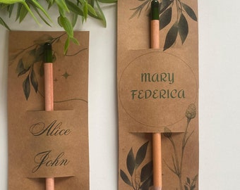 Plantable Favor: Custom Engraved Gift, Promotion Pencil, Bulk Card