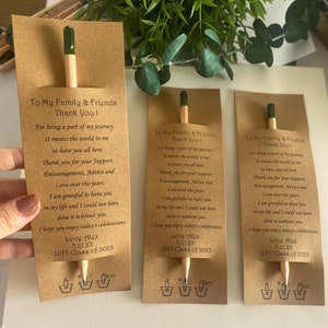 Cadeaux de remise des diplômes, souvenirs pour enseignants, distinctions honorifiques pour étudiants, crayon à planter, célébration de réalisations, Regalo di Laurea, cadeau de remise des diplômes