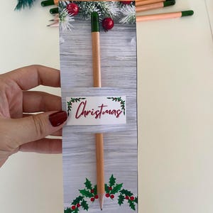 Christmas Seed Pencil: Plantable Holiday Favor, Sustainable Gift, Suvenir Noel