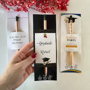 Recuerdo de graduación, Lápiz plantable, Recuerdo de graduación, Recuerdo de graduación reciclable, Set de regalo de graduación, Laure, Ceremonia de graduación