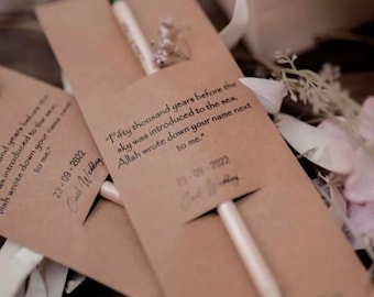 Plantable Seed Pencil: Custom Wedding Favors, Engraved Gifts