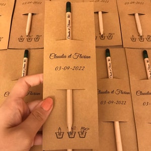Plante uma semente, a flor crescerá conforme seu amor cresce, Seed pen, Surpreenda seus convidados com um presente único