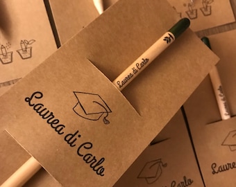 Personalized Graduation Seed Pencil Favors: Plantable Eco-Friendly Gifts