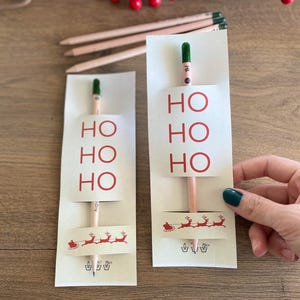 Regali di Natale, matite di semi di Natale ecologiche, bomboniere piantabili per la festa di Natale, idee regalo sostenibili per un buon Natale, Ho Ho Ho