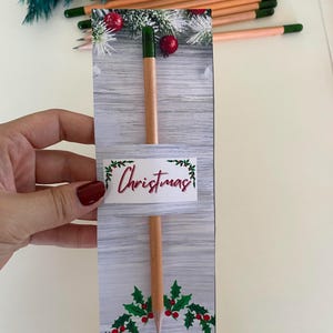 Matita di semi di Natale - Bomboniera piantabile per regalo di Natale Matita di semi di Natale unica - Idea regalo sostenibile Matita di semi personalizzata