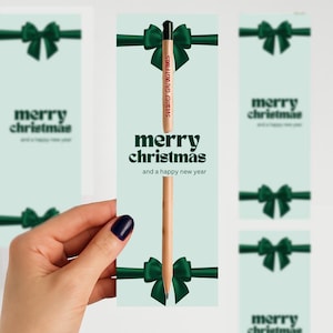 Personalized Seed Pencil Christmas Favor: Biodegradable Holiday Present