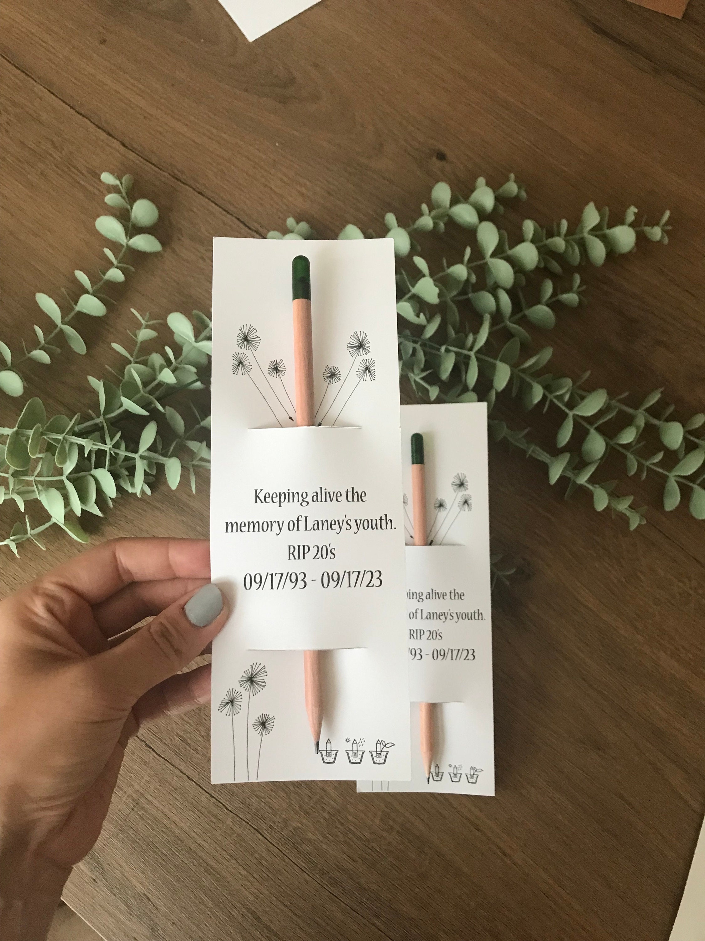 Personalized Memorial Favors, Eco-Friendly Funeral Remembrance, Death Anniversary Souvenirs,  Seed Memorial Gifts for Service, Funeral Favor