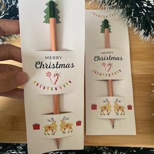 Christmas Gift For Guests, Holiday Tokens, Seed Pencil, Bulk Favor