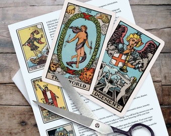 Printable Rider Waite Tarot Cards with Guidebook of Tarot Meanings