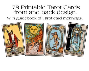 Printable Tarot Cards - Tarot Cards and Guidebook of Tarot Card Meanings