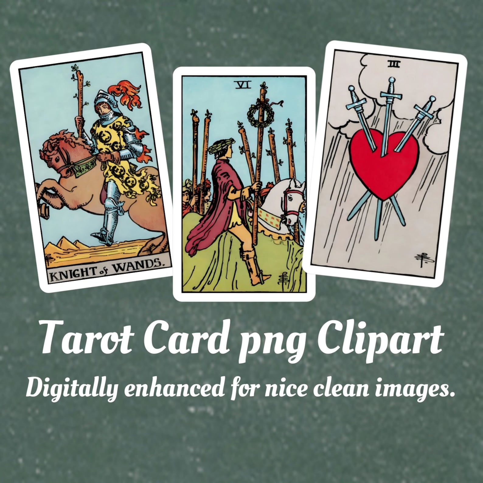 Tarot Cards Clipart Png Color Png Tarot Deck Etsy Canada