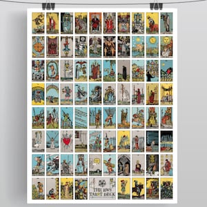 Poster dei Tarocchi - Stampabile - Poster delle carte dei Tarocchi pdf, jpg